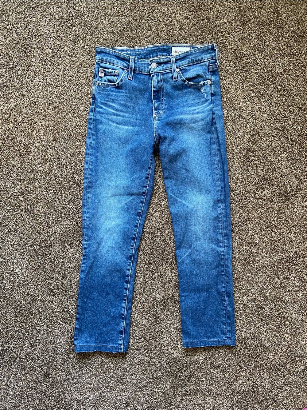 AG Mari Crop High Rise Slim Straight Jean Size 27